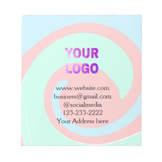 Bloc-note texte simple minimal ajoutez votre logo/dessin ici
