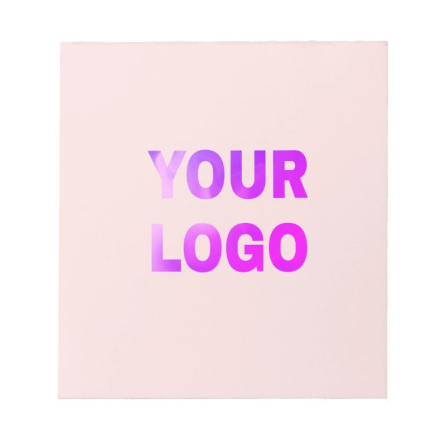 Bloc-note texte simple minimal ajoutez votre logo/dessin ici (Devant)