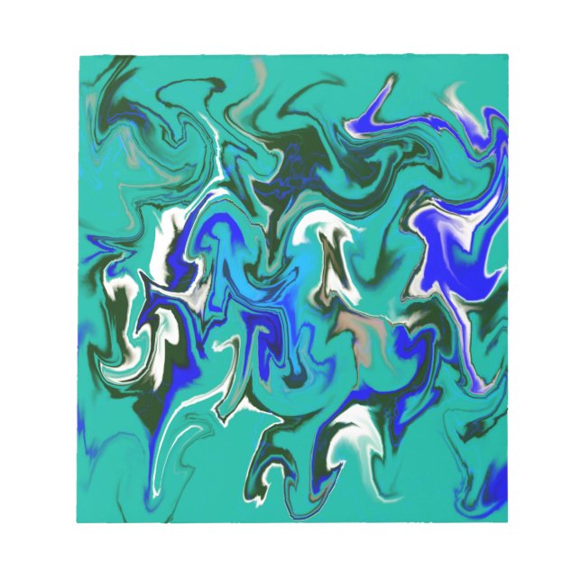 Bloc-note texture de marbre turquoise (Devant)