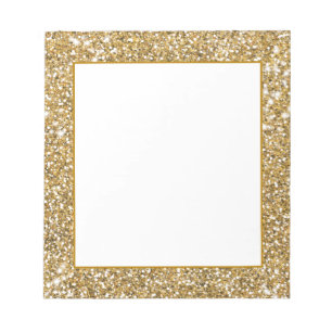 Bloc-note Texture graphique de faux paillettes jaune doré