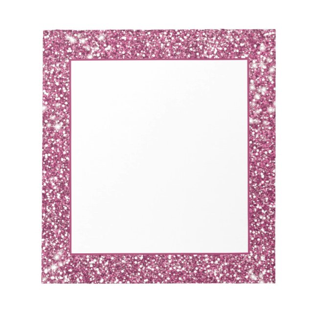 Bloc-note Texture graphique de faux paillettes roses (Devant)