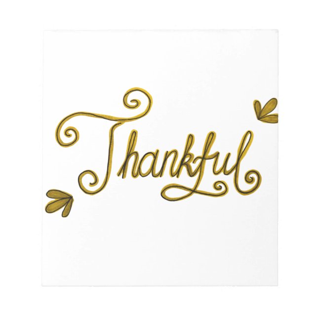 Bloc-note Thankful gold lettering (Devant)
