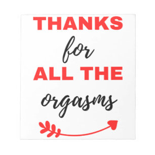 Bloc-note Thanks For All The Orgasms Black