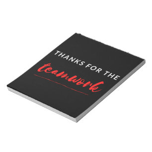 Bloc-note Thanks For the Teamwork
