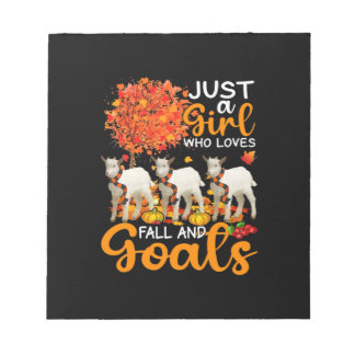 Bloc-note Thanksgiving Just A Girl Who Loves Fall And Goats
