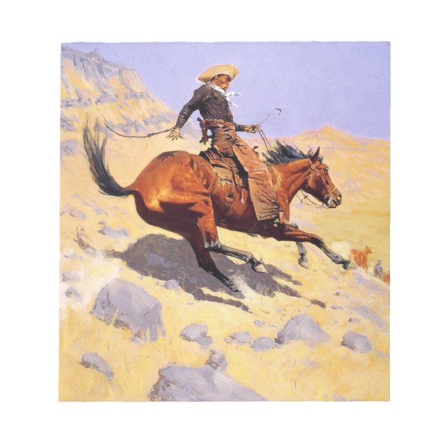 Bloc-note The Cowboy (par Frederic Remington) (Devant)