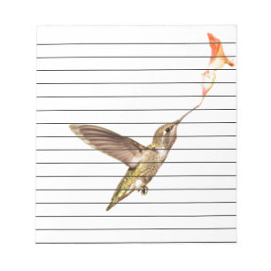 Bloc-note The hummingbird  and the flower