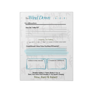Bloc-note The WIND DOWN – 5-Minute Evening Journal Notepad