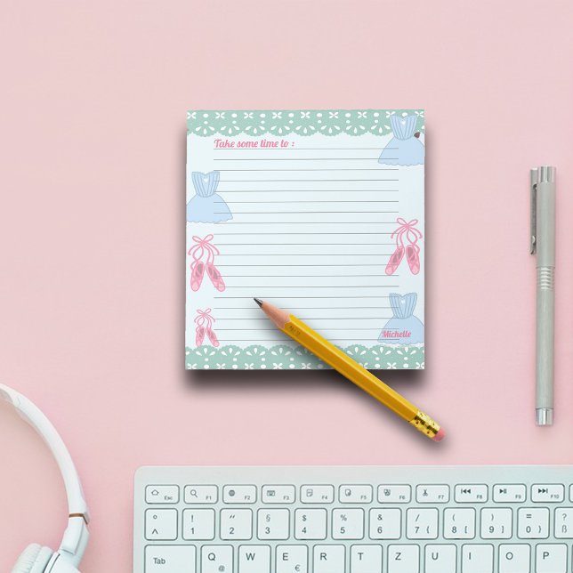 Bloc-note Thème Coquette Ballet Personnaliser (Créateur téléchargé)