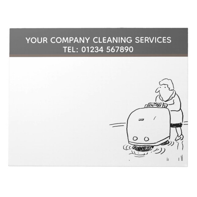 Bloc-note Thème de dessin des services de nettoyage pour per (Devant)