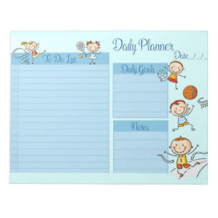 Bloc-note Thème sportif Planificateur quotidien