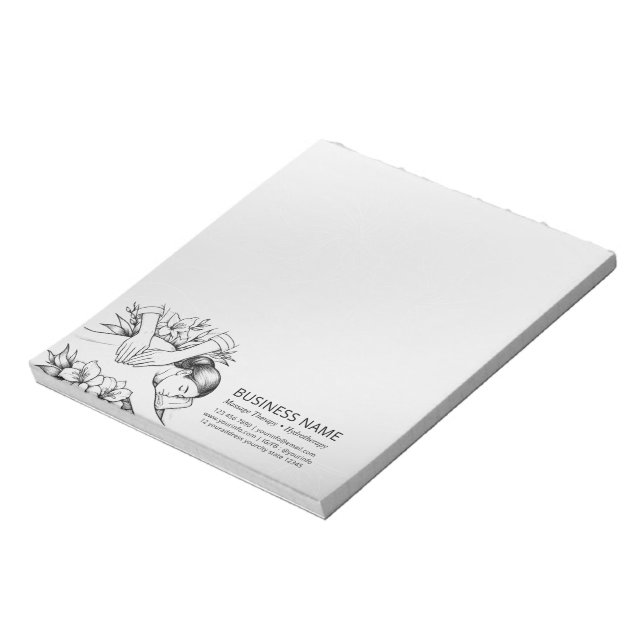 Bloc-note Thérapie de Massage Mains de Guérison Énergie Spa  (Tourné)