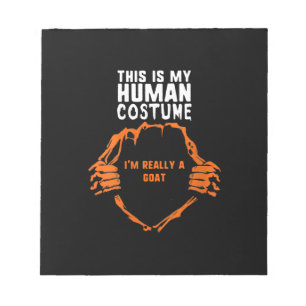 Bloc-note This Is My Human Costume Goat Venin