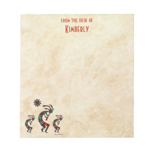 Bloc-note Three Kokopelli Playing The Flute