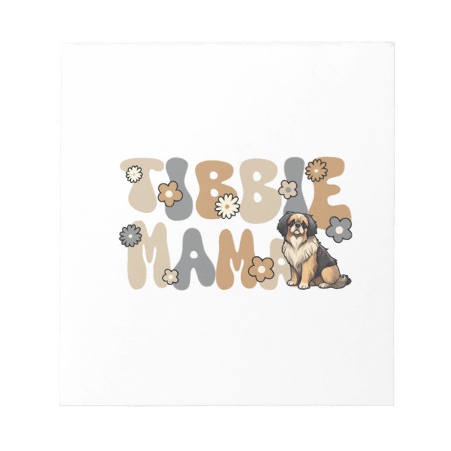 Bloc-note Tibetan Spaniel Groovy Tibbie Maman (Devant)
