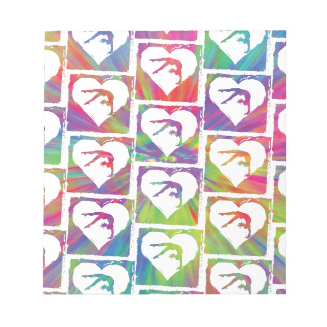 Bloc-note Tie Dye Motif de gymnastique (Devant)