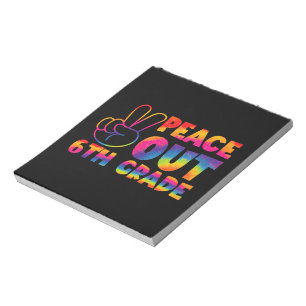 Bloc-note Tiedye de fin d'année 6e Salut la 6e 