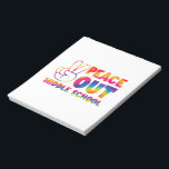 Bloc-note Tiedye de la dernière journée d'école au collège P<br><div class="desc">Tiedye de la dernière journée d'école au collège Peace Out</div>