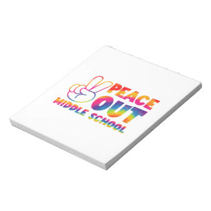 Bloc-note Tiedye de la dernière journée d'école au collège P