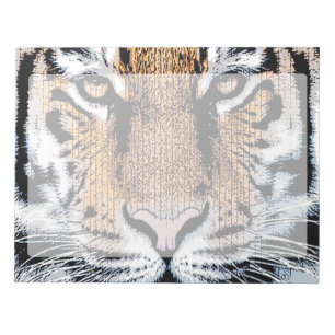 Bloc-note Tiger rayures Portrait dans Graphic Press Style