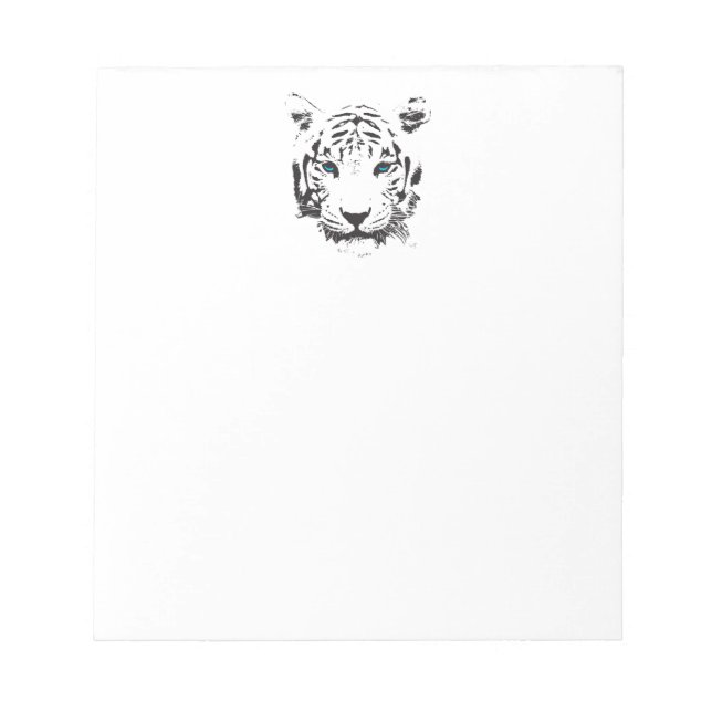 Bloc-note Tigre blanc aux yeux bleus (Devant)