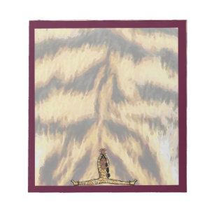 Bloc-note Tigre Maroon Notepad Dancer #1