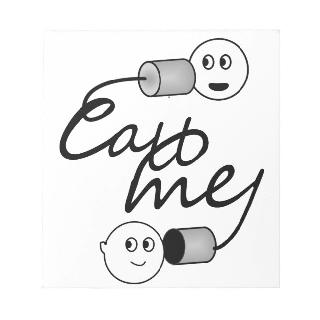 Bloc-note Tin Can Phone Call Me (Devant)