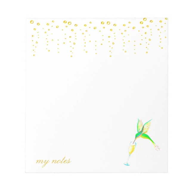 Bloc-note Tipsy Hummingbird Notepad (Devant)