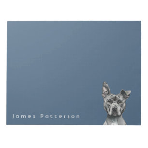 Bloc-note Tirage de Chien Taureau Stalky gris