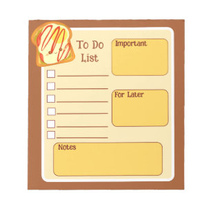 Bloc-note Toast Avocado Avec Oeuf Et Tomate