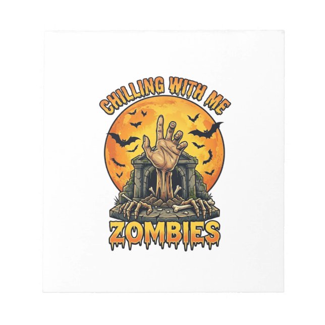 Bloc-note Tombes de main de zombies glaçants Chauves-souris  (Devant)