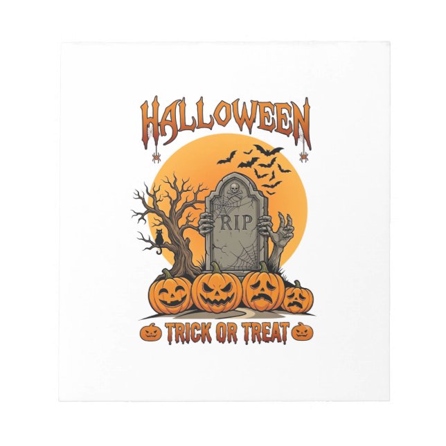 Bloc-note Tombes Zombie Mains de Halloween pour la tournée d (Devant)