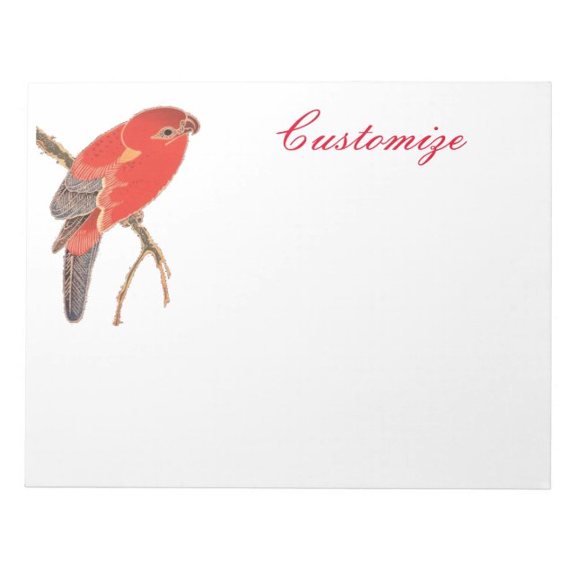 Bloc-note Tonnerre de perroquet rouge tropical (Devant)