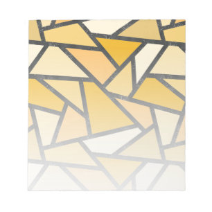 Bloc-note Tons de motif en vitrail jaune