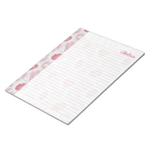 Bloc-note Tons de rose Floral Retro Abstrait Motif