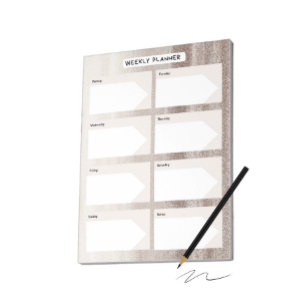 Bloc-note Tons pastel planificateur hebdomadaire
