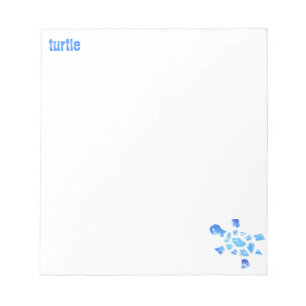 Bloc-note Tortue bleue
