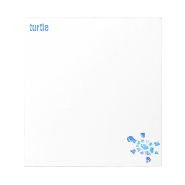 Bloc-note Tortue bleue (Devant)