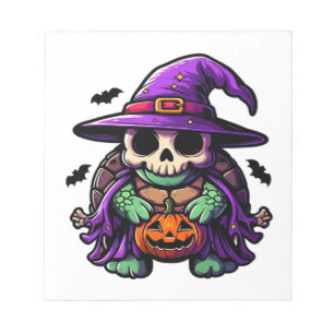 Bloc-note Tortue de Halloween Chapeau de Sorcière Costume Ef