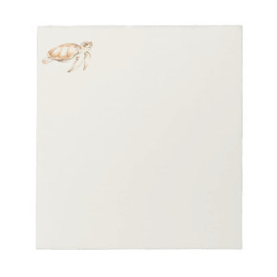 Bloc-note Tortue de mer à l'aquarelle Océan Animal marin Art