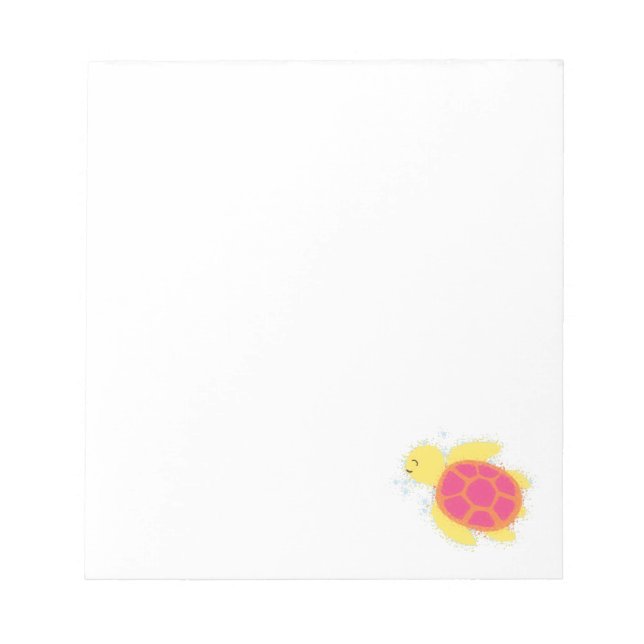 Bloc-note Tortue de mer mignonne personnalisée (Devant)