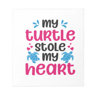 Bloc-note Tortue de mer Tortue de terre Saint-Valentin Copie