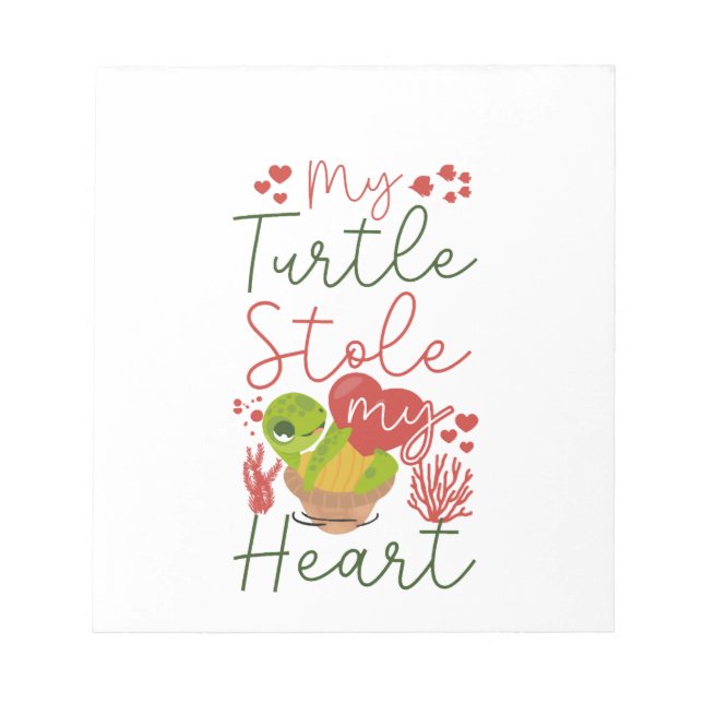 Bloc-note Tortue de mer Tortue de Valentine Copie (Devant)
