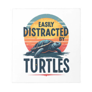 Bloc-note Tortue facilement distrait par les tortues de mer 