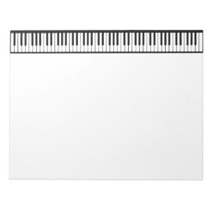 Bloc-note Touches de piano noir et blanc Personnaliser