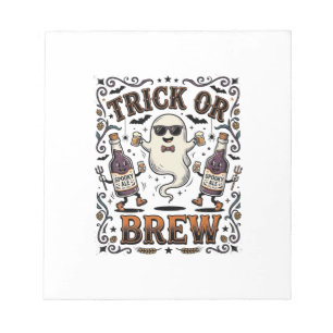 Bloc-note Tour de potion d'Halloween ou Brasserie Vintage Gr