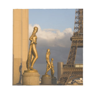 Bloc-note Tour Eiffel depuis le Palais de Chaillot, Paris,