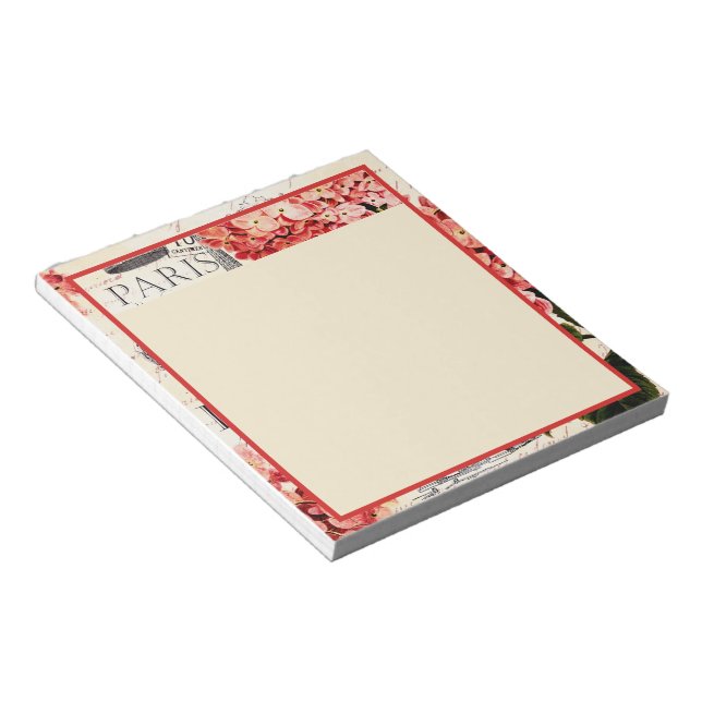 Bloc-note Tour Eiffel et hydrangea  (Incliné)
