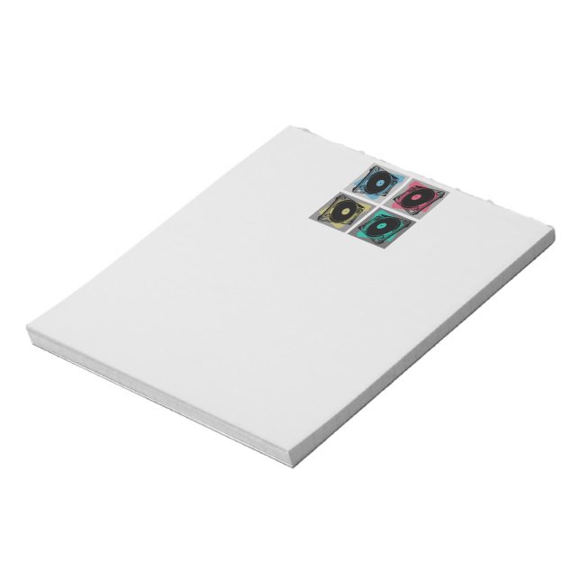 Bloc-note Tourne-disques d'art pop rétro (Tourné)