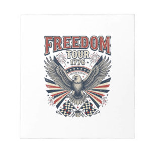 Bloc-note Tournée Liberté 1776 Vintage Eagle Patriotic Shirt